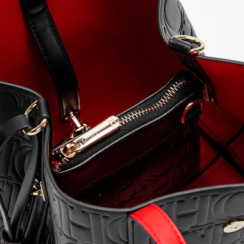 CHCH Women's Tote Bag New Steel Embossed Handheld Bun Mother Shopping Bag