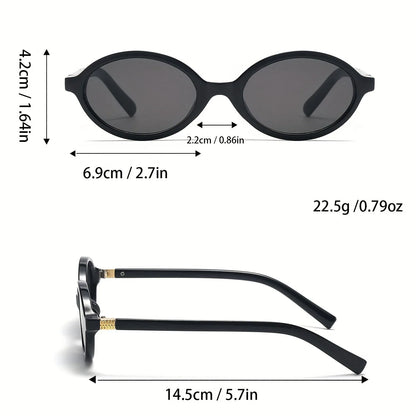 A Pair of Oval Retro PC Glasses for Men and Women with A Small Face Design/versatile for Multiple Indoor Scenes