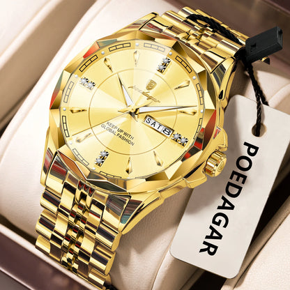 POEDAGAR Elegant Luminous Men's Watch