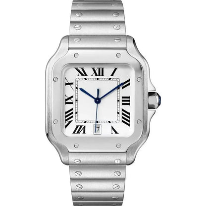 Luxury New Automatic Mechanical Watch Men Womens Leather Stainless Steel  Blue Watch Black White Rome Gold Bezel Watches