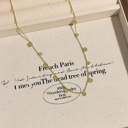 Vintage Bohemian Style Stone Beads Necklace for Women Charm Mang Star Pendant Stacked Clavicle Chain Fashion Jewelry Gifts