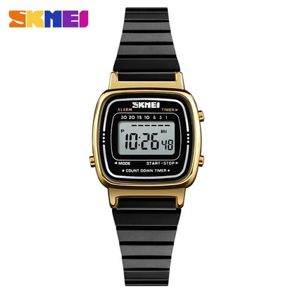 SKMEI 1901 Small Dial Digital Watch Relogio Feminino  Fashion Sport Watch Women Top brands Luxury 3Bar Waterproof Ladies Watches