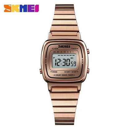 SKMEI 1901 Small Dial Digital Watch Relogio Feminino  Fashion Sport Watch Women Top brands Luxury 3Bar Waterproof Ladies Watches