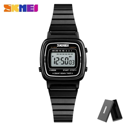 SKMEI 1901 Small Dial Digital Watch Relogio Feminino  Fashion Sport Watch Women Top brands Luxury 3Bar Waterproof Ladies Watches