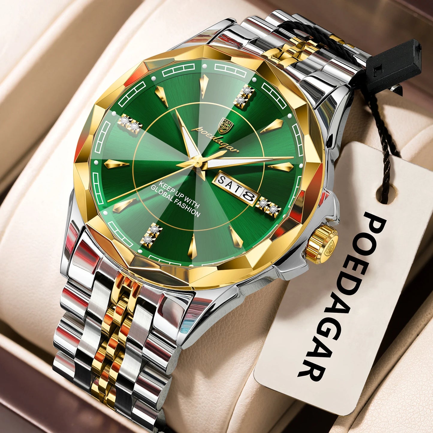 POEDAGAR Elegant Luminous Men's Watch