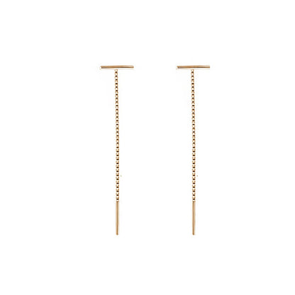 Fashion Minimalist Long Earring Silver Color Simple Tassel Chain Statement Earrings Women Korea Joker Ear Line Jewelry Gift