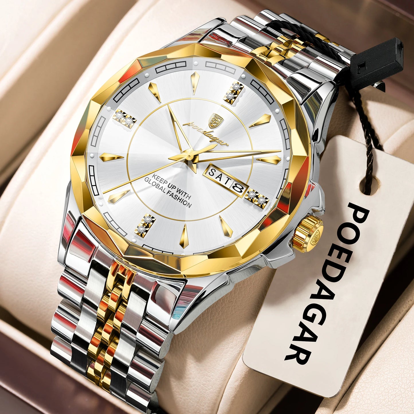 POEDAGAR Elegant Luminous Men's Watch
