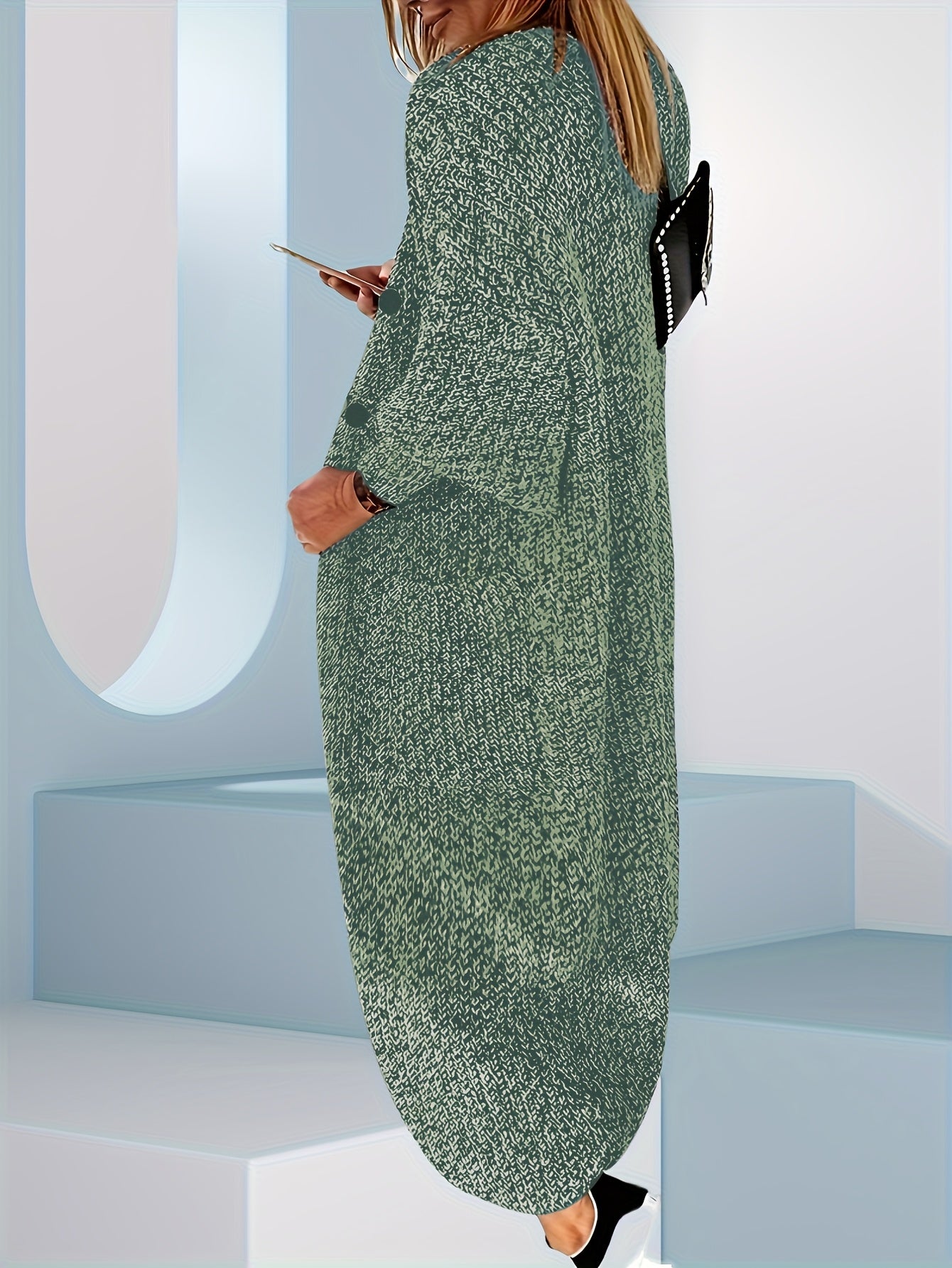 European And American Casual Lazy Cardigan with Buttons, Versatile Outerwear for Autumn And Winter