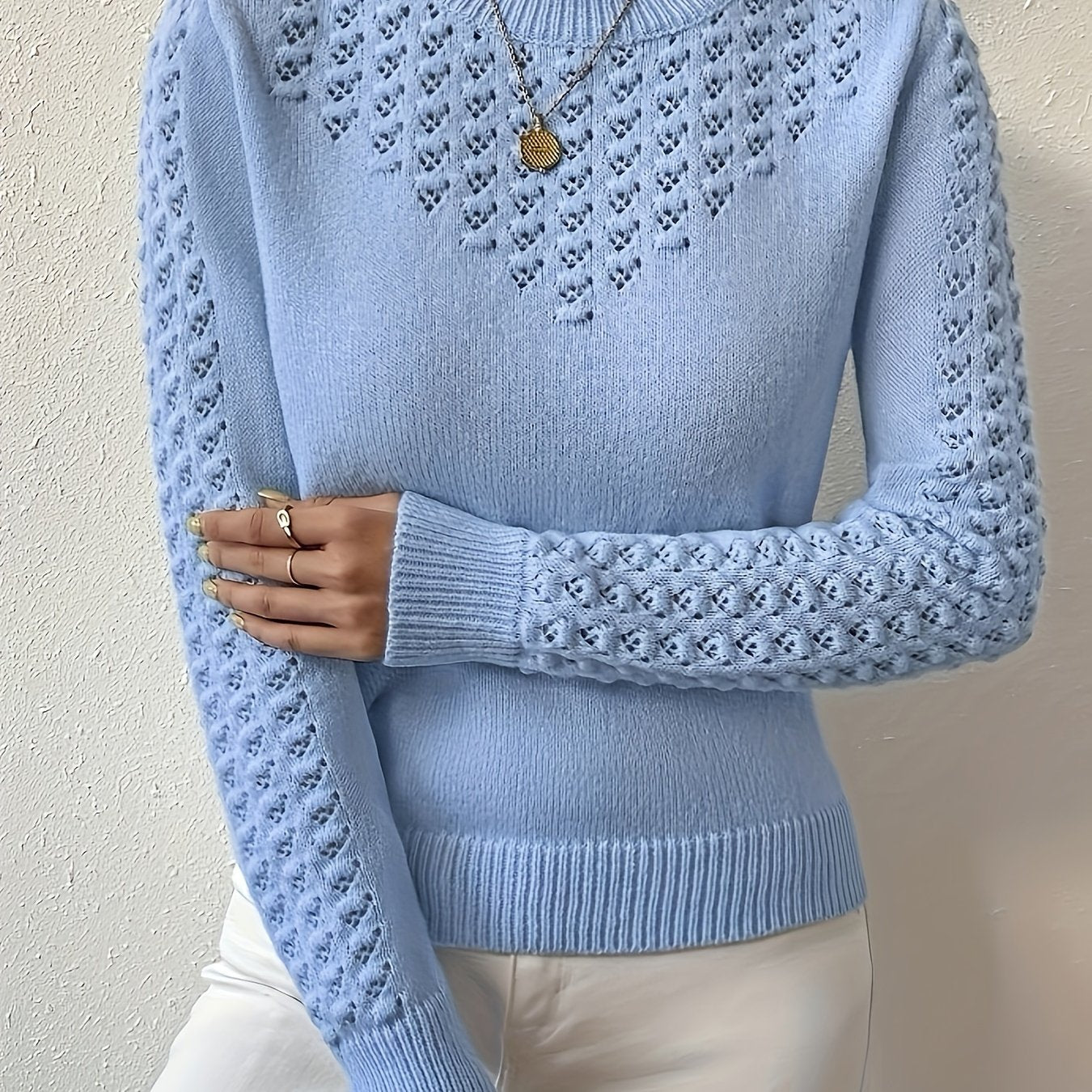 Chic Geometric Pattern Women's Sweater