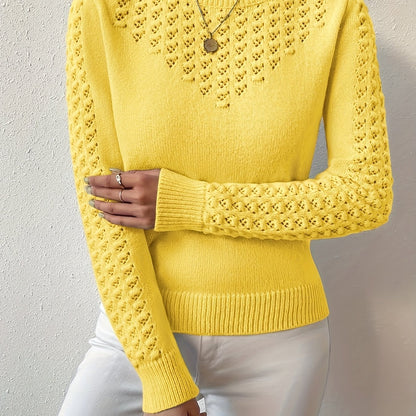 Chic Geometric Pattern Women's Sweater