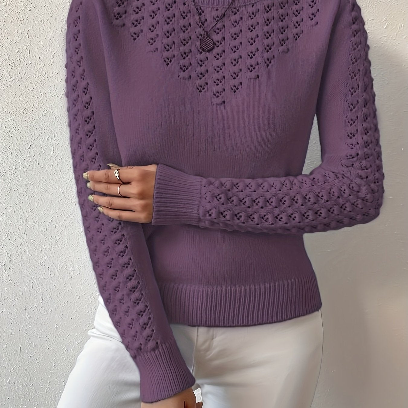 Chic Geometric Pattern Women's Sweater