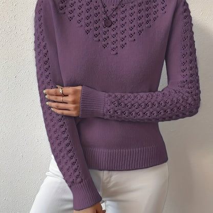 Chic Geometric Pattern Women's Sweater