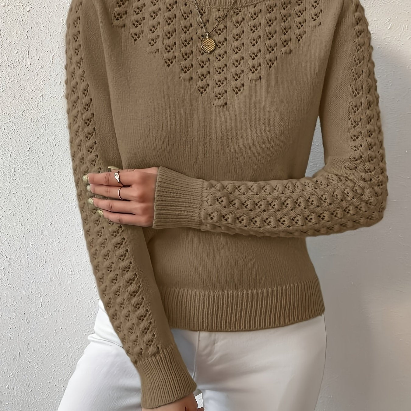 Chic Geometric Pattern Women's Sweater