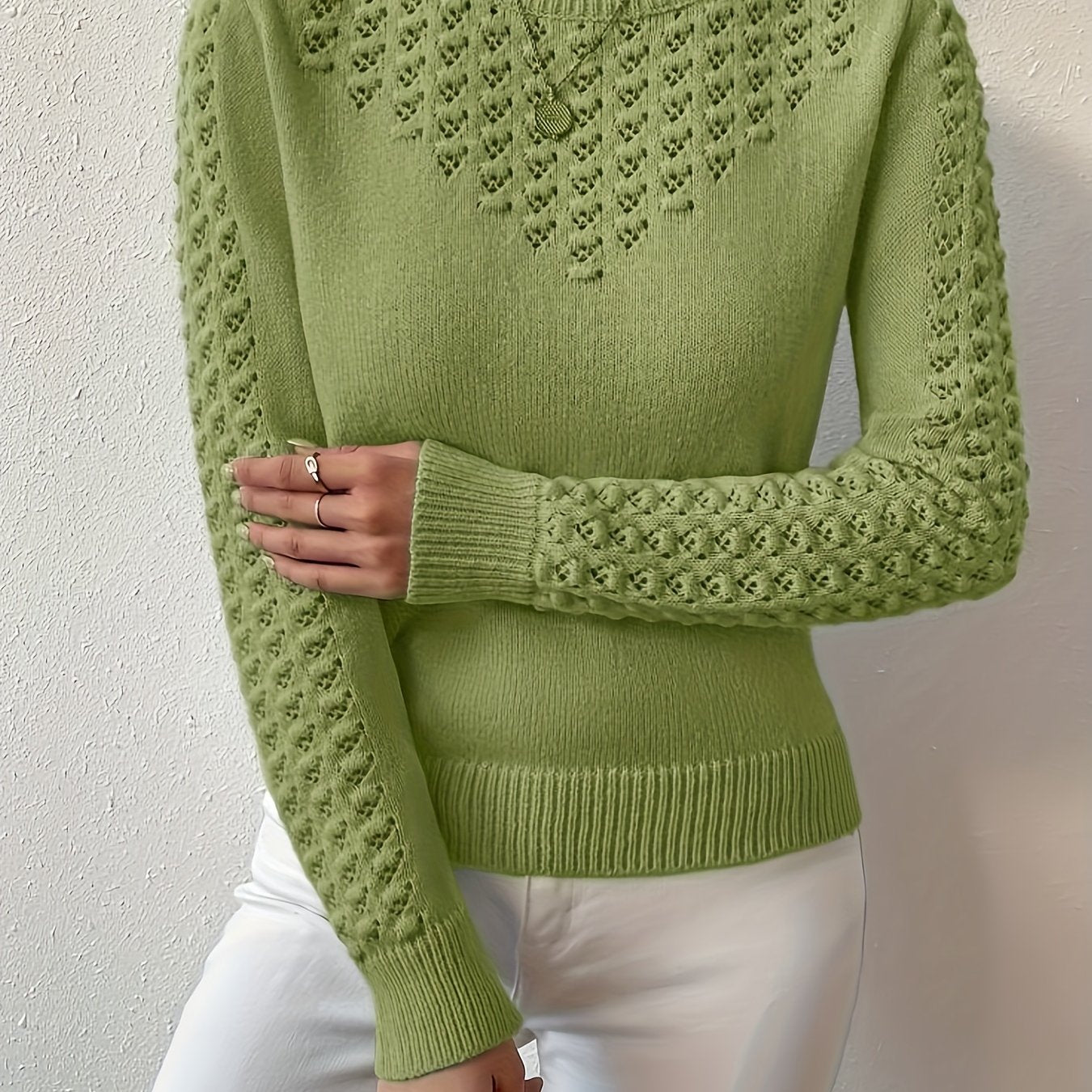 Chic Geometric Pattern Women's Sweater