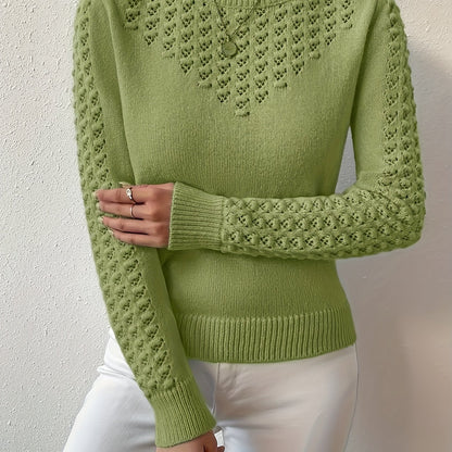 Chic Geometric Pattern Women's Sweater